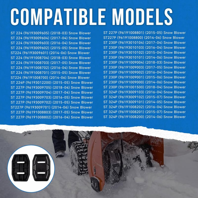 SeDeplacer 2Pcs 583838801 Skid Shoe Compatible with Husqvarna ST224, ST224P, ST227, ST230, ST227P, ST230P, ST324P, ST327P, ST327T, ST330P, ST330T Snow Blower - Image 3